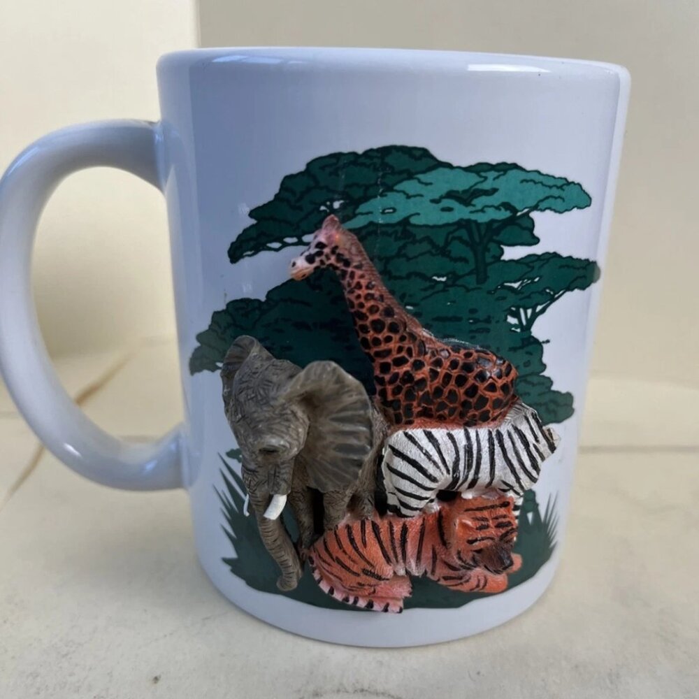 3D Wildlife Animals Ceramic Mug Philadelphia Zoo  Jungle Theme